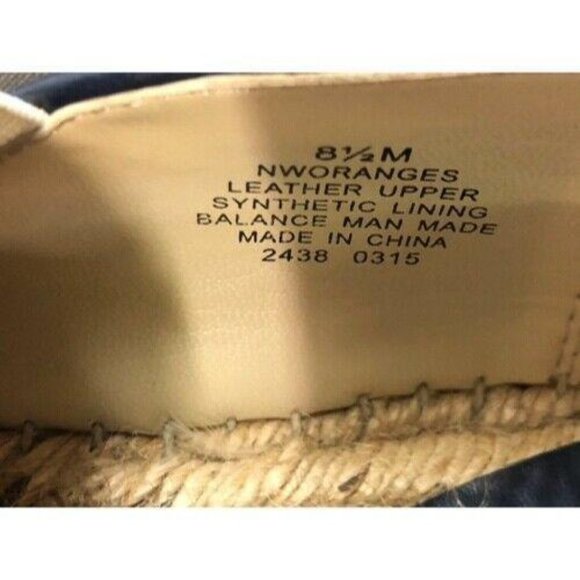 Nine West Oranges Leather Espadrille slip-on 8.5 - Picture 5 of 6